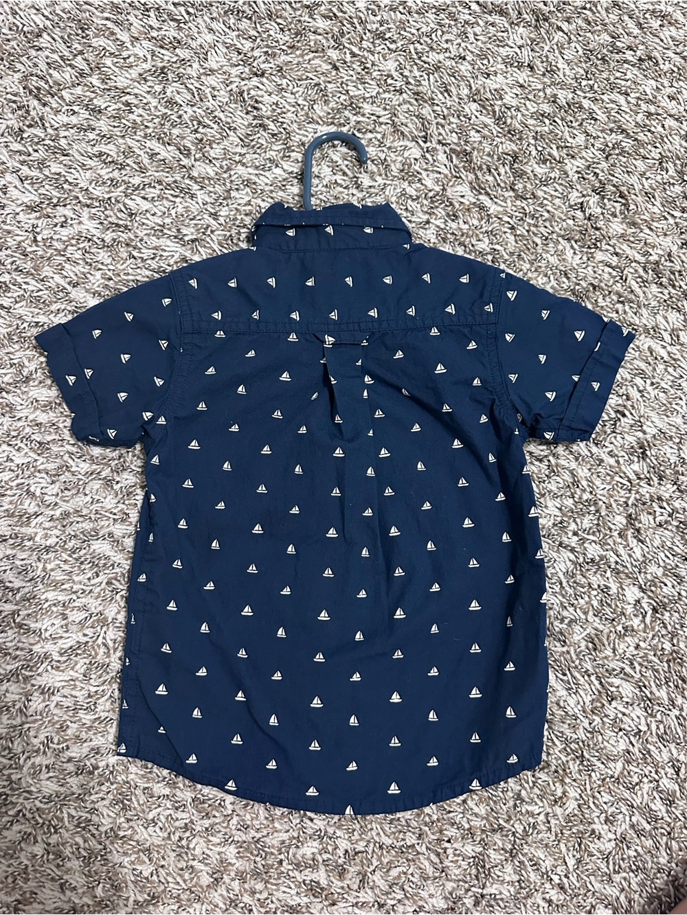 RuggedButts boys navy sailboat button up shirt - Picture 2 of 5
